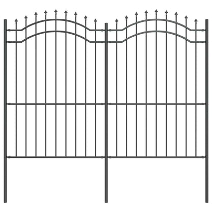 Garden Fence Woerden Grey 240 x 215 cm Powder-coated steel