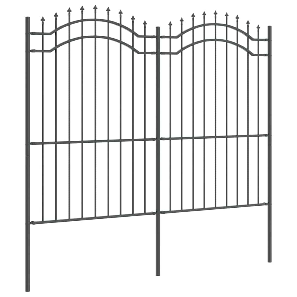 Garden Fence Woerden Grey 240 x 215 cm Powder-coated steel