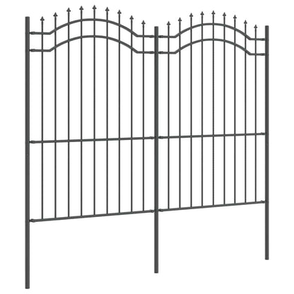 Garden Fence Woerden Grey 240 x 215 cm Powder-coated steel