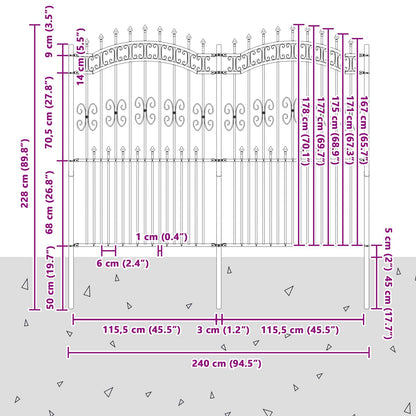 Garden Fence KAMPEN Grey