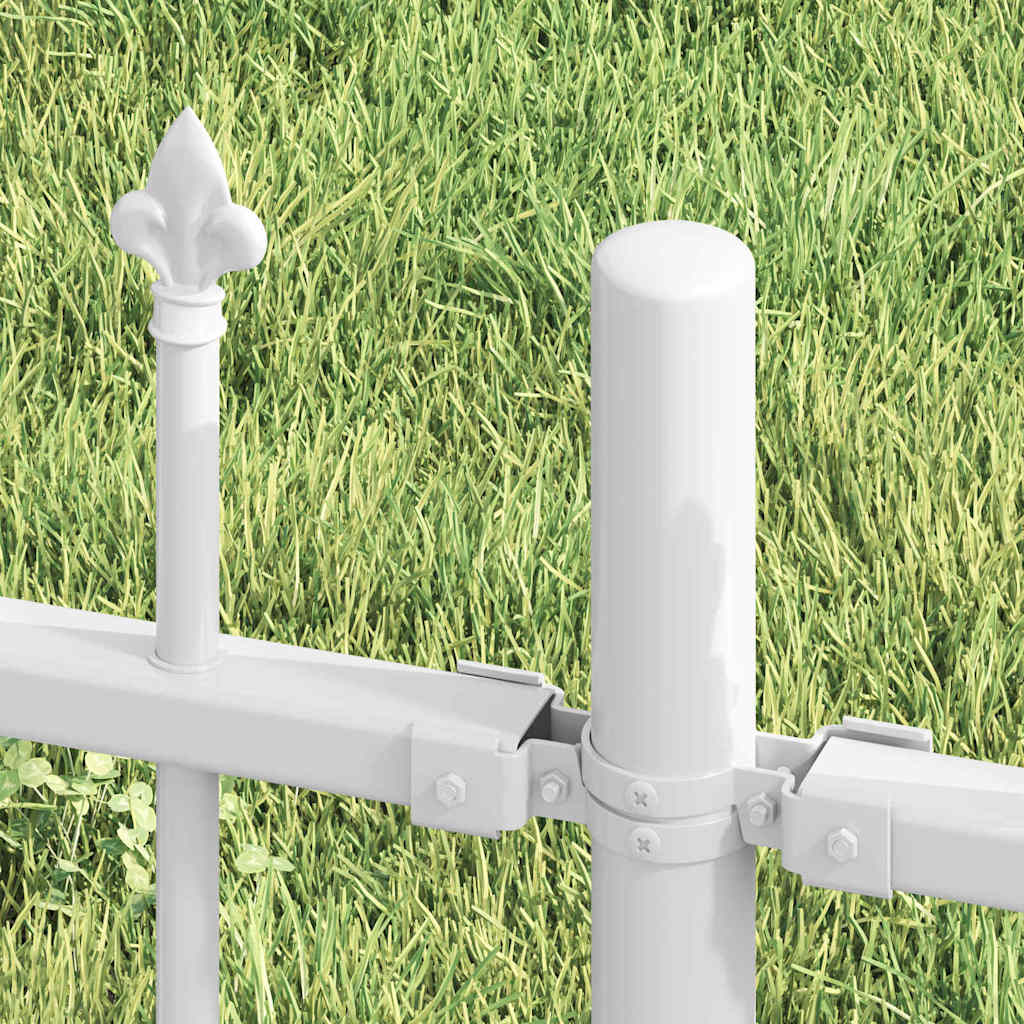 Garden Fence Woerden White 240 x 165 cm Powder-coated steel