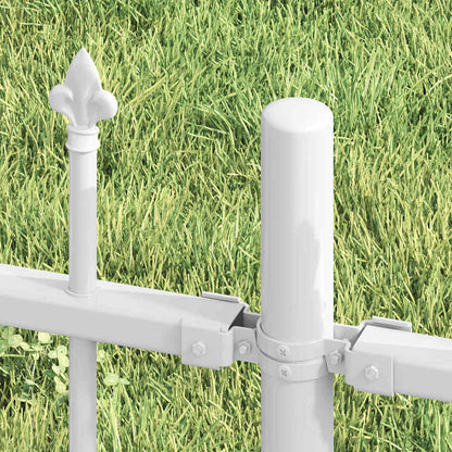 Garden Fence Woerden White 240 x 165 cm Powder-coated steel