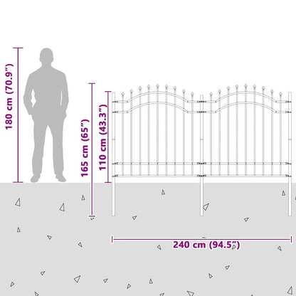 Garden Fence Woerden White 240 x 165 cm Powder-coated steel