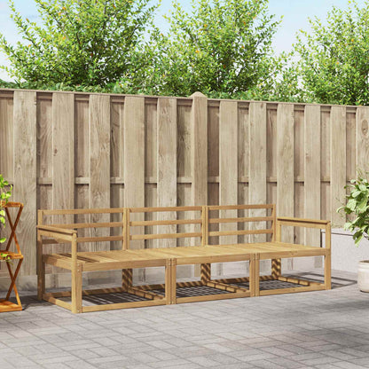 Outdoor Sofa Set 3 pcs White 249.5 x 83 x 73 cm