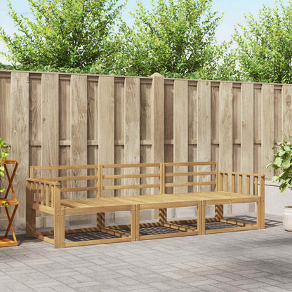 Outdoor Sofa Set 3 pcs White 249.5 x 83 x 73 cm