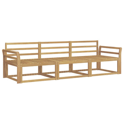 Outdoor Sofa Set 3 pcs White 254 x 83 x 73 cm Solid Acacia Wood