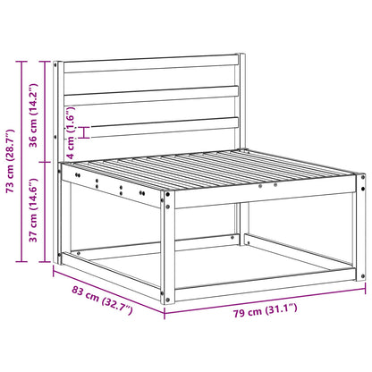 Outdoor Sofa Set 3 pcs White 257.5 x 83 x 73 cm