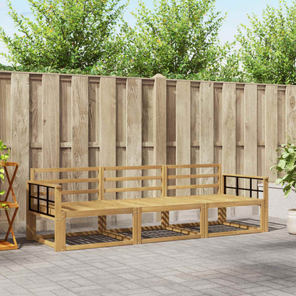 Outdoor Sofa Set 3 pcs White 249.5 x 83 x 73 cm