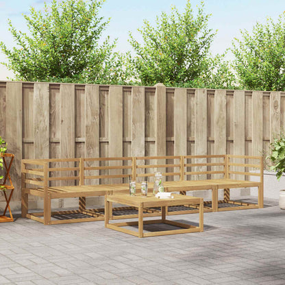 Outdoor Sofa Set 5 pcs White 79 x 79 x 37 cm Solid Acacia Wood
