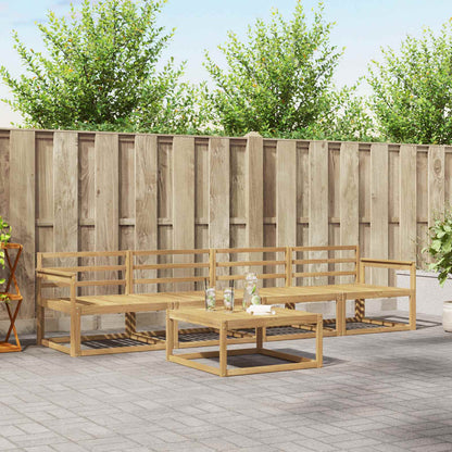 Outdoor Sofa Set 5 pcs White 79 x 79 x 37 cm Solid Acacia Wood