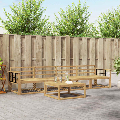 Outdoor Sofa Set 5 pcs White 79 x 79 x 37 cm Solid Acacia Wood