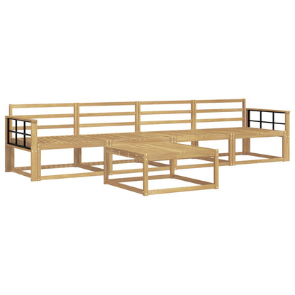 Outdoor Sofa Set 5 pcs White 79 x 79 x 37 cm Solid Acacia Wood