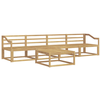 Outdoor Sofa Set 5 pcs White 79 x 79 x 37 cm Solid Acacia Wood