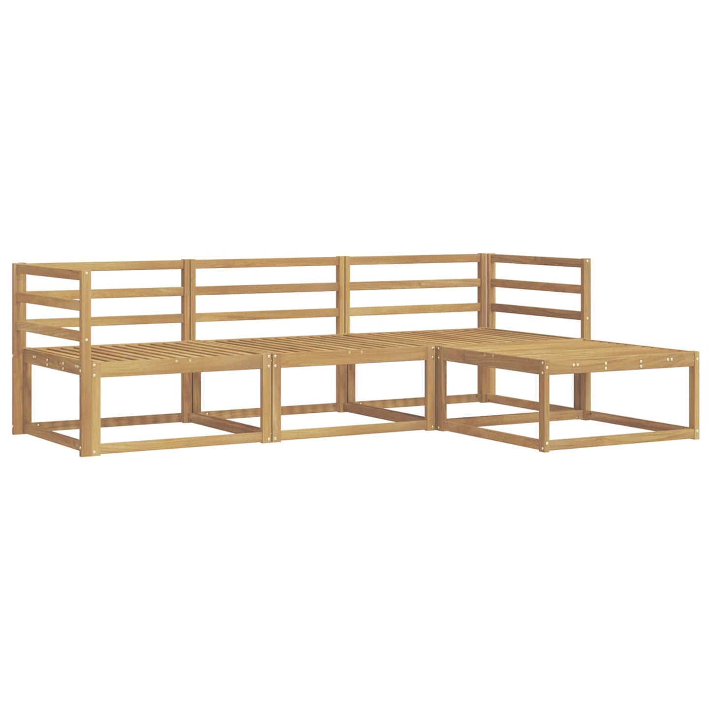Outdoor Sofa Set 4 pcs White 245.5 x 162.5 x 73 cm