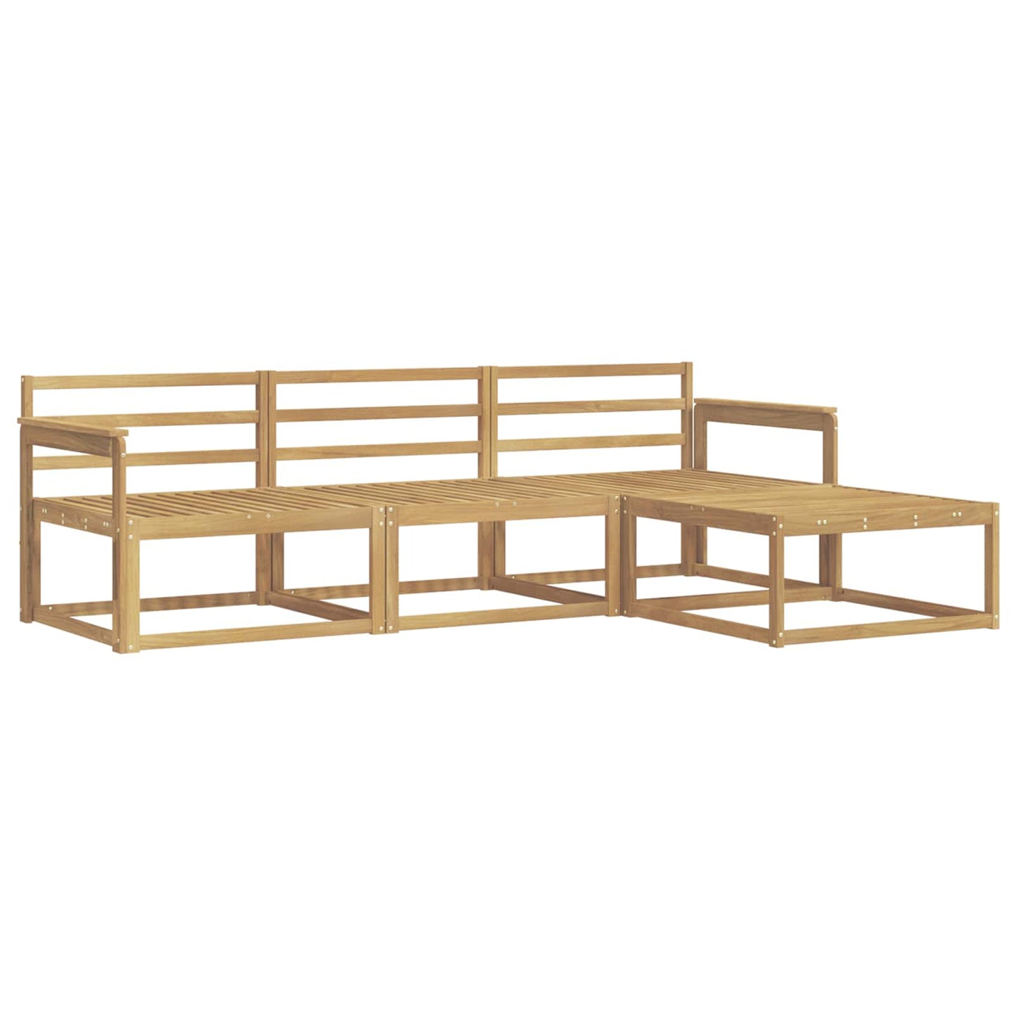 Outdoor Sofa Set 4 pcs White 249.5 x 162.5 x 73 cm
