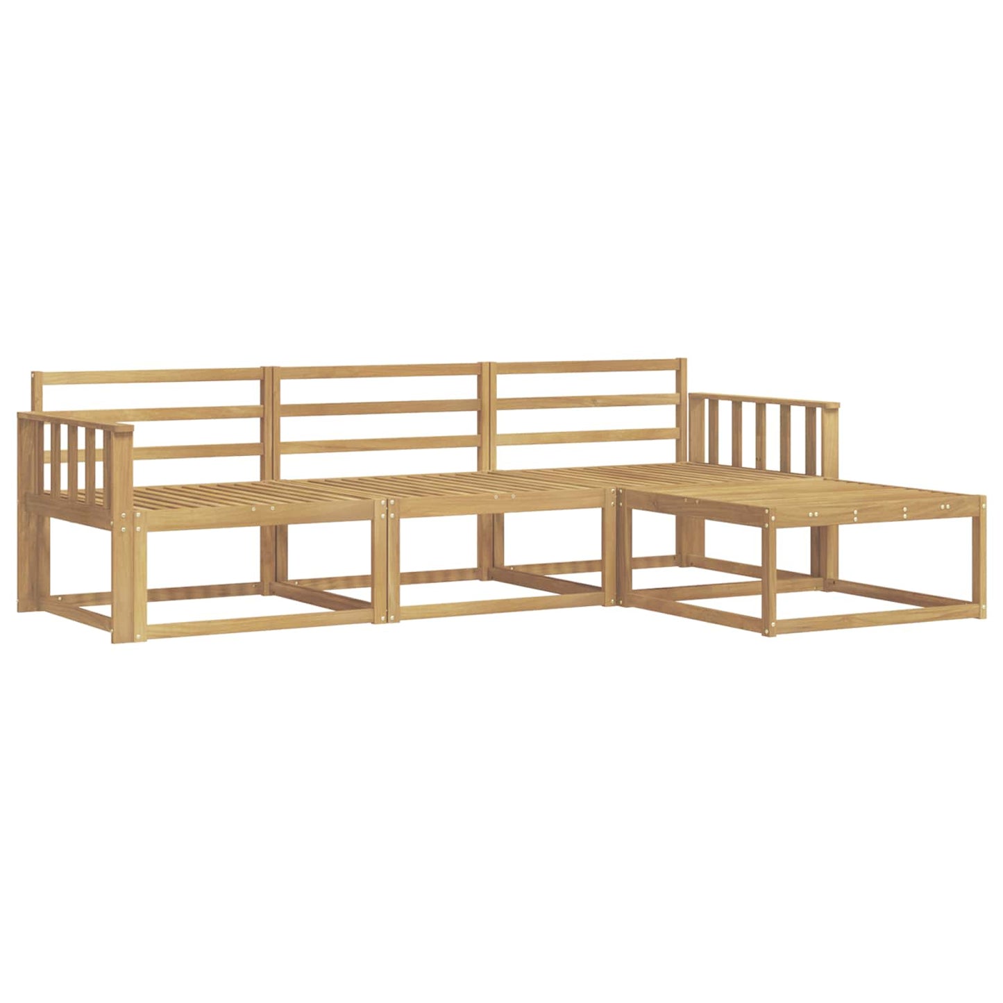 Outdoor Sofa Set 4 pcs White 249.5 x 162.5 x 73 cm