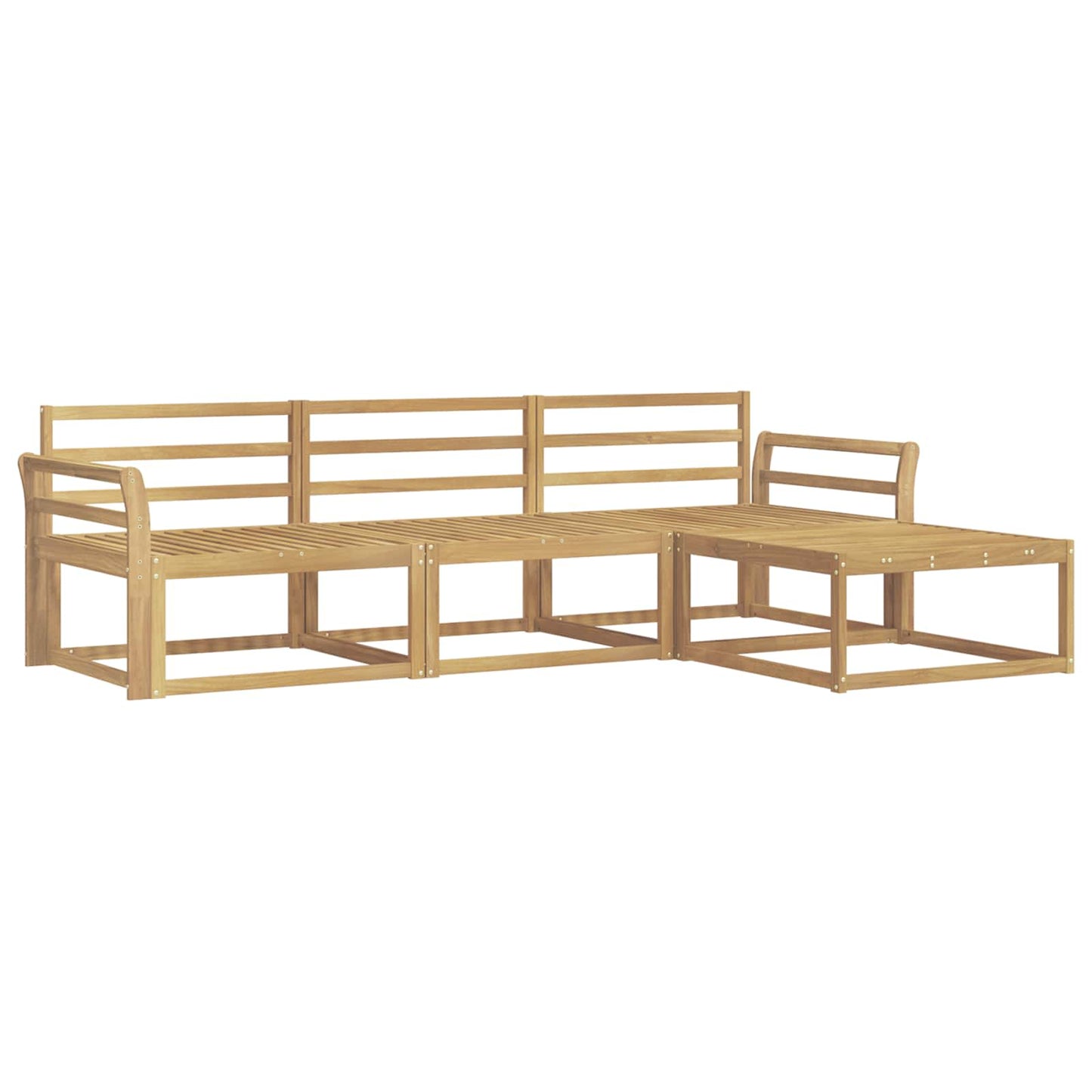 Outdoor Sofa Set 4 pcs White 254 x 162.5 x 73 cm