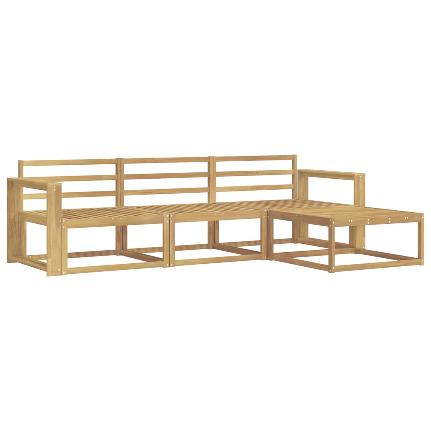 Outdoor Sofa Set 4 pcs White 257.5 x 162.5 x 73 cm