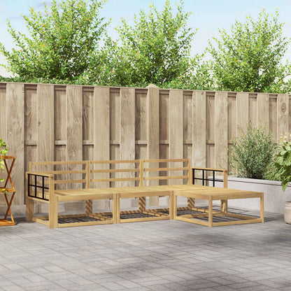 Outdoor Sofa Set 4 pcs White 249.5 x 162.5 x 73 cm