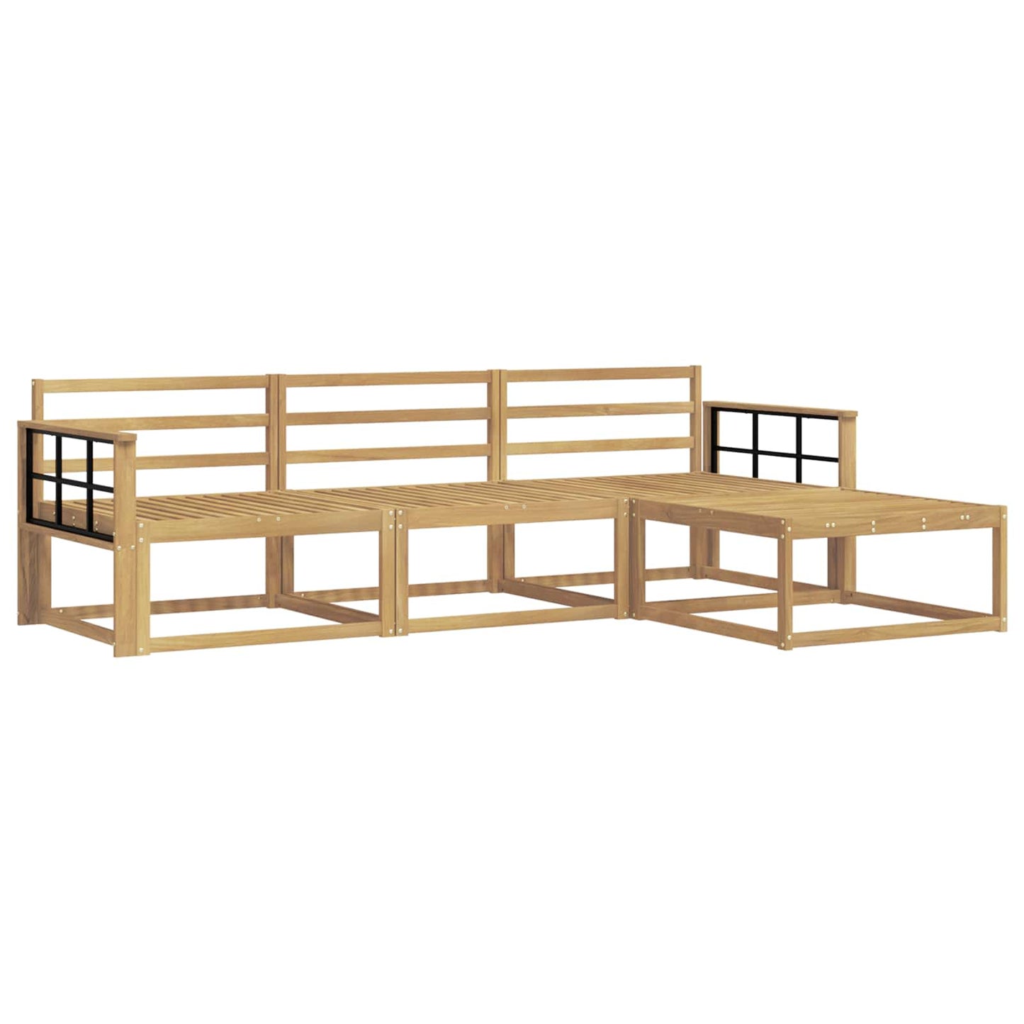 Outdoor Sofa Set 4 pcs White 249.5 x 162.5 x 73 cm