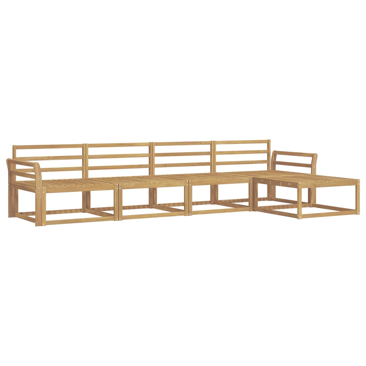 Outdoor Sofa Set 5 pcs White 333 x 162.5 x 73 cm