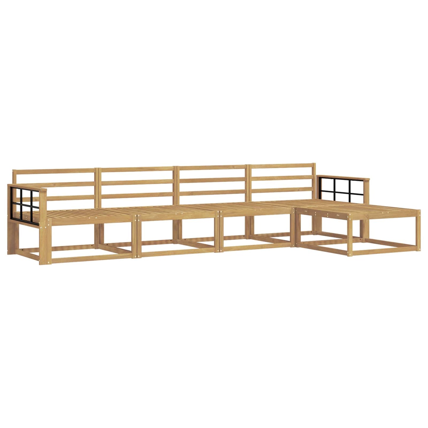 Outdoor Sofa Set 5 pcs White 329 x 162.5 x 73 cm