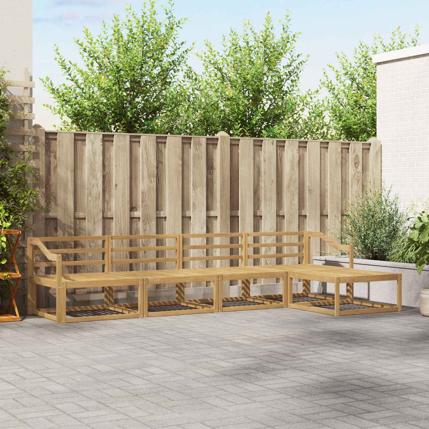 Outdoor Sofa Set 5 pcs White 325 x 162.5 x 73 cm