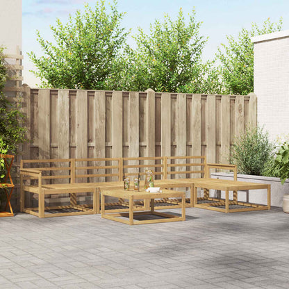 Outdoor Sofa Set 6 pcs White 79 x 79 x 37 cm Solid Acacia Wood