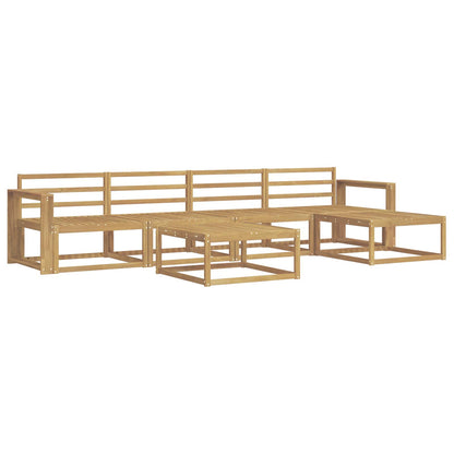 Outdoor Sofa Set 6 pcs White 79 x 79 x 37 cm Solid Acacia Wood