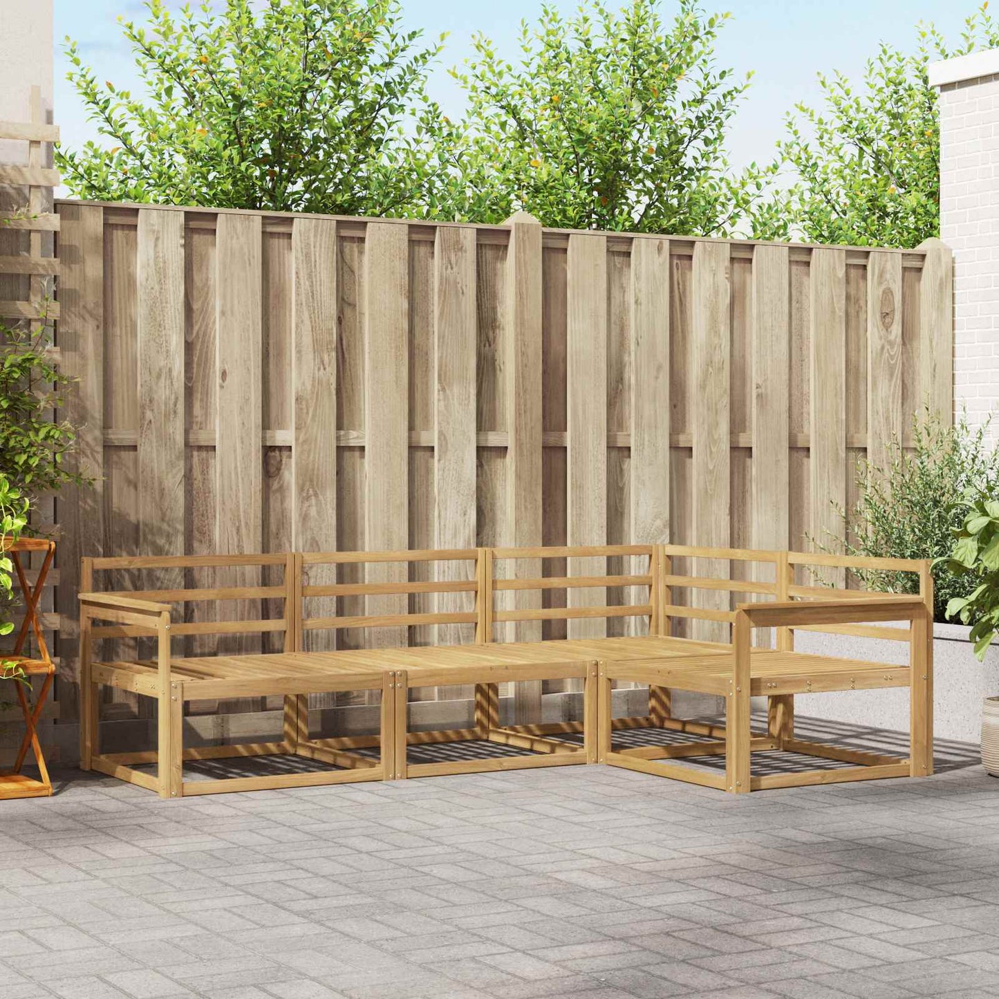 Outdoor Sofa Set 4 pcs White 247.5 x 168.5 x 73 cm