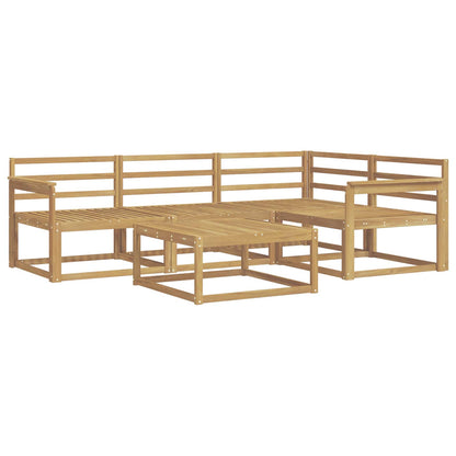 Outdoor Sofa Set 5 pcs White 79 x 79 x 37 cm Solid Acacia Wood