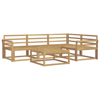 Outdoor Sofa Set 5 pcs White 79 x 79 x 37 cm Solid Acacia Wood