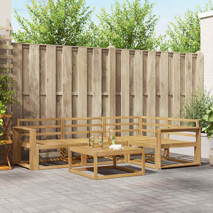 Outdoor Sofa Set 5 pcs White 79 x 79 x 37 cm Solid Acacia Wood