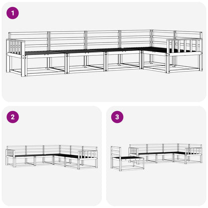 Outdoor Sofa Set 5 pcs White 327 x 168.5 x 73 cm