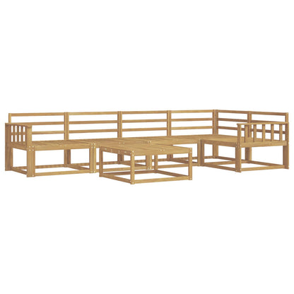 Outdoor Sofa Set 6 pcs White 79 x 79 x 37 cm Solid Acacia Wood