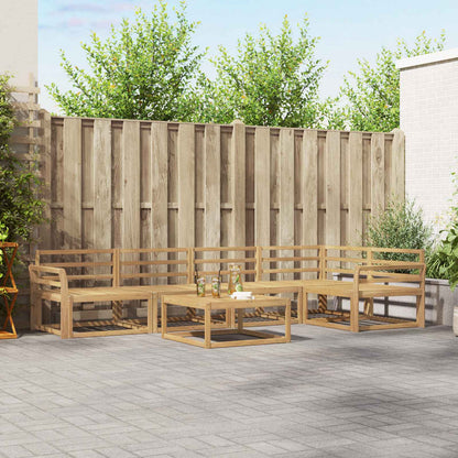 Outdoor Sofa Set 6 pcs White 79 x 79 x 37 cm Solid Acacia Wood