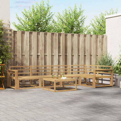 Outdoor Sofa Set 6 pcs White 79 x 79 x 37 cm Solid Acacia Wood