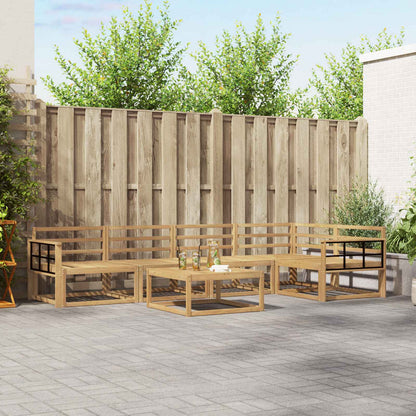 Outdoor Sofa Set 6 pcs White 79 x 79 x 37 cm Solid Acacia Wood