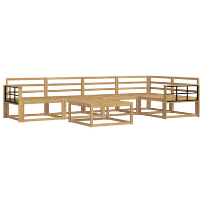 Outdoor Sofa Set 6 pcs White 79 x 79 x 37 cm Solid Acacia Wood