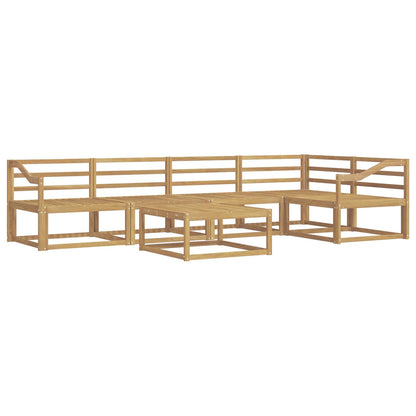 Outdoor Sofa Set 6 pcs White 79 x 79 x 37 cm Solid Acacia Wood