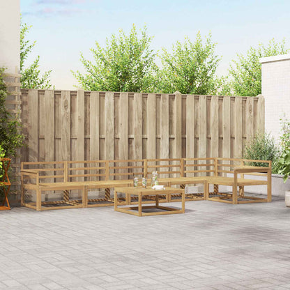 Outdoor Sofa Set 7 pcs White 79 x 79 x 37 cm Solid Acacia Wood