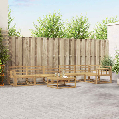 Outdoor Sofa Set 7 pcs White 79 x 79 x 37 cm Solid Acacia Wood