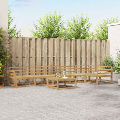 Outdoor Sofa Set 7 pcs White 79 x 79 x 37 cm Solid Acacia Wood