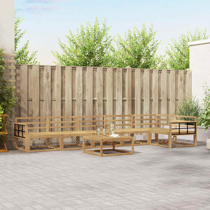 Outdoor Sofa Set 7 pcs White 79 x 79 x 37 cm Solid Acacia Wood