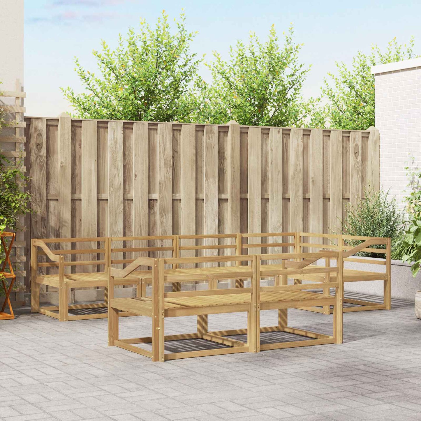 Outdoor Sofa Set 8 pcs White 325 x 166.5 x 73 cm