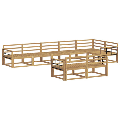 Outdoor Sofa Set 8 pcs White 406 x 168.5 x 73 cm