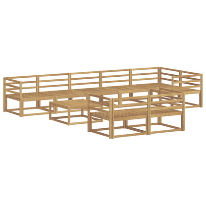 Outdoor Sofa Set 9 pcs White 79 x 79 x 37 cm Solid Acacia Wood