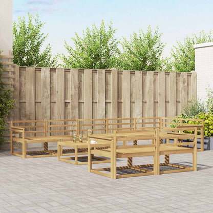 Outdoor Sofa Set 9 pcs White 79 x 79 x 37 cm Solid Acacia Wood