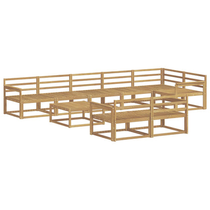 Outdoor Sofa Set 9 pcs White 79 x 79 x 37 cm Solid Acacia Wood