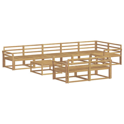 Outdoor Sofa Set 9 pcs White 79 x 79 x 37 cm Solid Acacia Wood